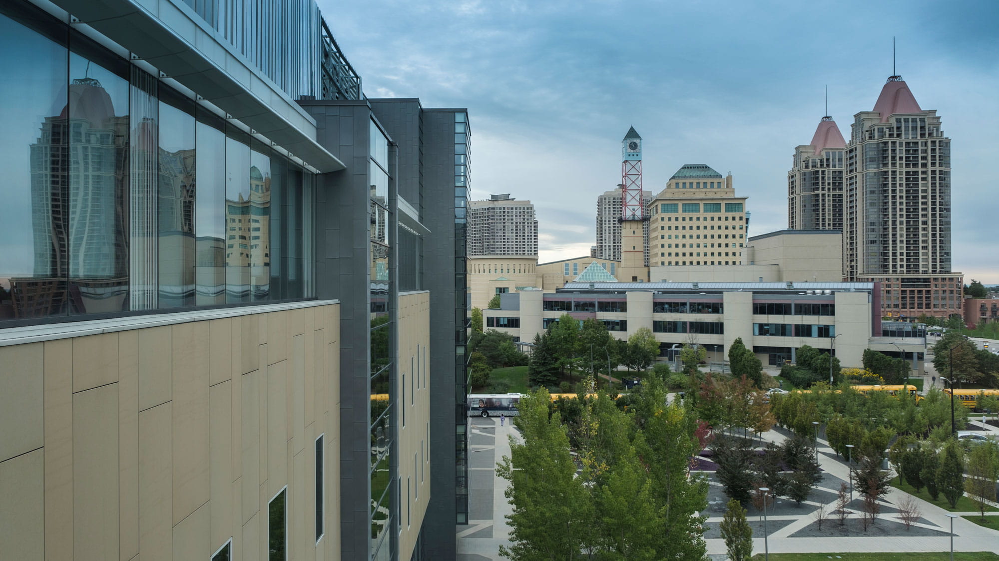 View of Mississauga City Centre.
