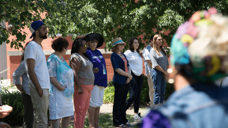 Group participating in an outdoor activity