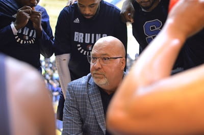 Jim Flack coaching at the OCAA Championship against Humber College