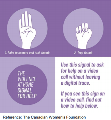 Safety hand gesture