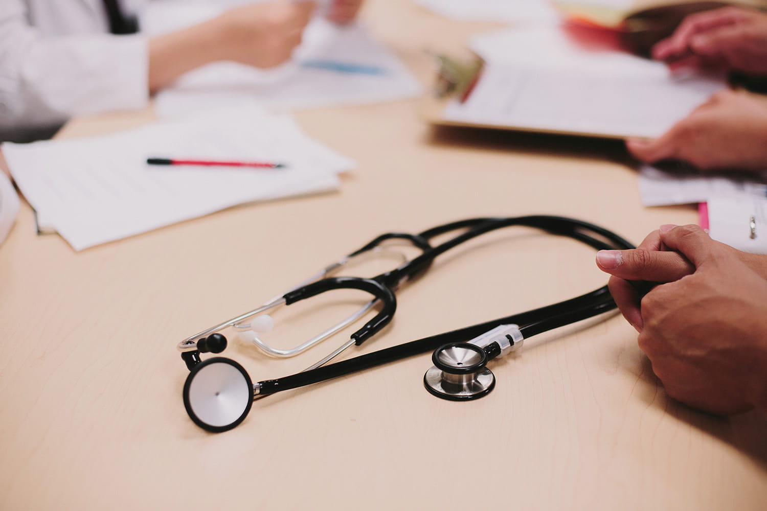 Stethoscope on a table