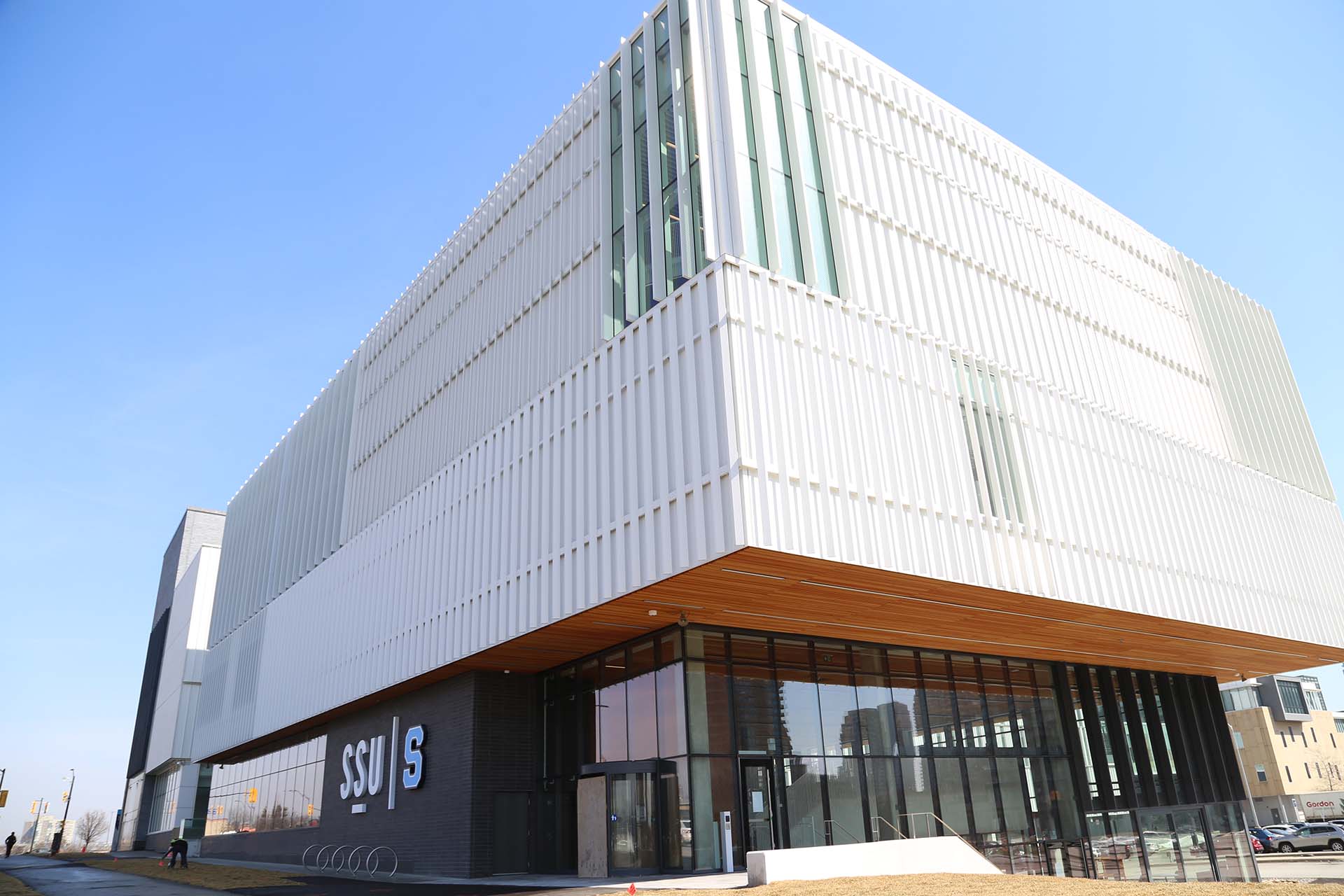 Exterior building shot of the Student Centre at Hazel McCallion Campus