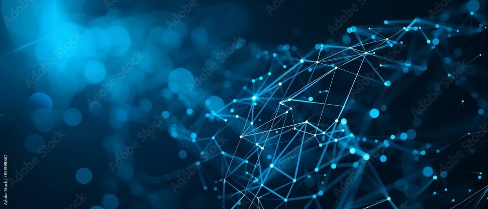 A graphic representing software development and network engineering