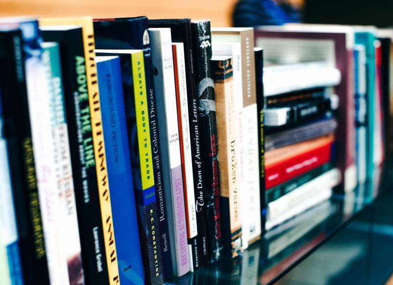 Row of textbooks