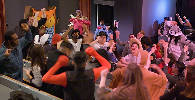 Still from the 'Shoulda Been AWAKE' commercial made by Sheridan students